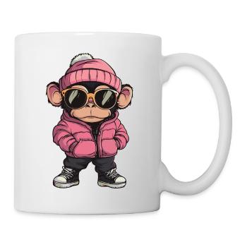 Affe Cool Comic - Tasse - Weiß - Rechts