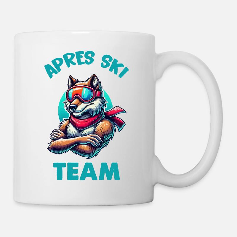 wolf skibrille apres ski - Tasse - Weiß