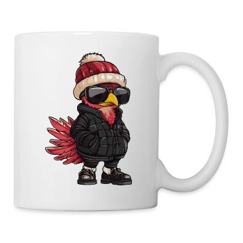 Truthahn Cool Comic - Tasse - Weiß - Rechts