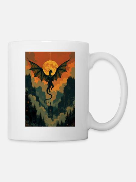 Drache - Tasse - Weiß