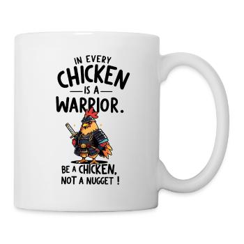 Chicken as a warrior - Mug - white - Right
