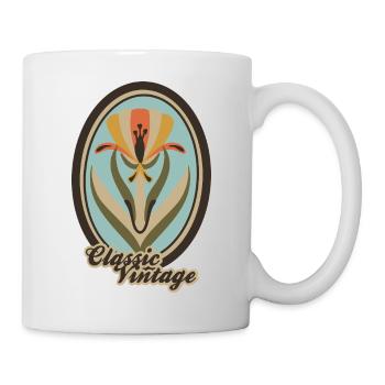 Classic Vintage – Art Nouveau Floral - Mug - white - Right