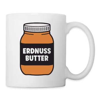 Peanutbutter Nuss Kostüm Nüsse Erdnuss Butter - Tasse - Weiß - Rechts