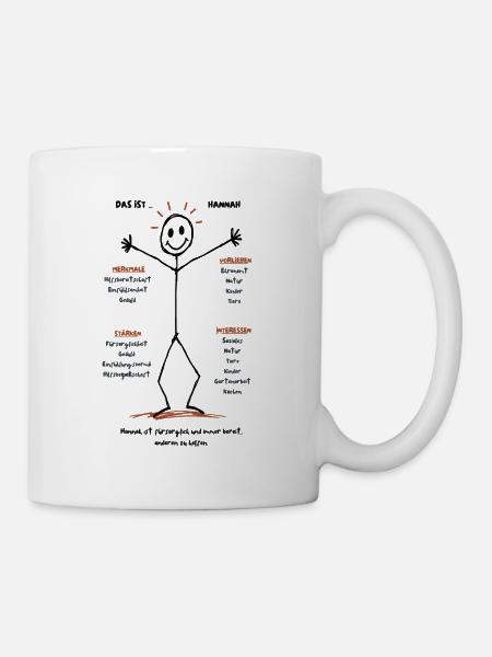 Hannah verkörpert Fürsorge - Tasse - Weiß