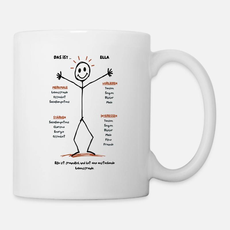 Ella verbindet Stil - Tasse - Weiß