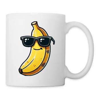banane sonnenbrille comic - Tasse - Weiß - Rechts