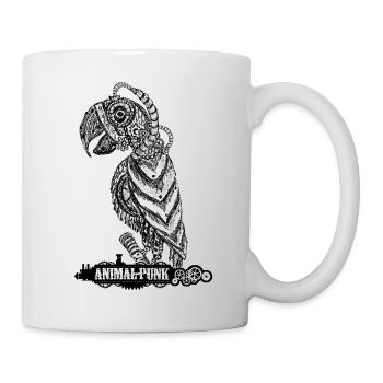 Mr. Papagei SteamPunk AnimalPunk - Tasse - Weiß - Rechts