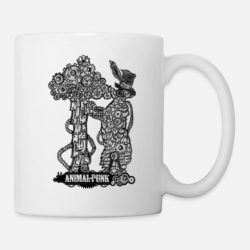 Mr. Bär Madrid SteamPunk TierPunk - Tasse - Weiß