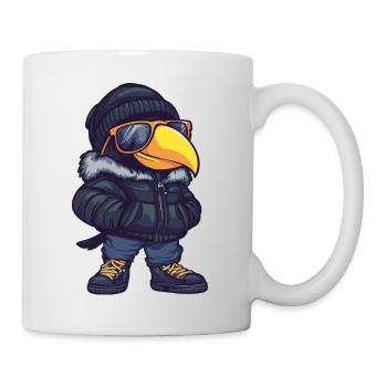 Toucan oiseau bande dessinée cool - Mug blanc - blanc - Droite