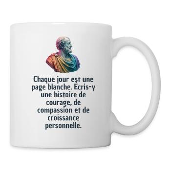 T-shirts Stoïcisme : L'inspiration à portée de soi - Mug blanc - blanc - Droite