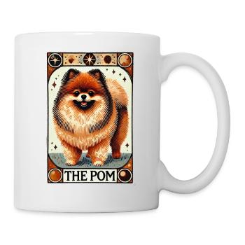 The Pom Pomeranian Dog Tarot Card Art - Mug - white - Right