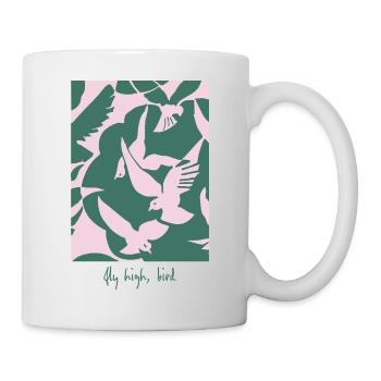 Fly High, Bird – Design d’oiseau élégant - Mug blanc - blanc - Droite