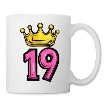 19 Couronne de chiffres - Mug blanc - blanc - Droite