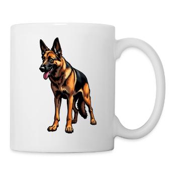 Deutscher Schäferhund German Shepherd dog Owczarek - Tasse - Weiß - Rechts
