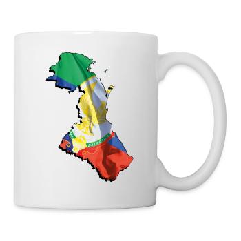 (RU) Drapeau du Daghestan en (RU) Carte du Daghestan - Mug blanc - blanc - Droite