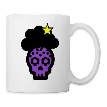 Punk Totenkopf - Tasse - Weiß - Rechts
