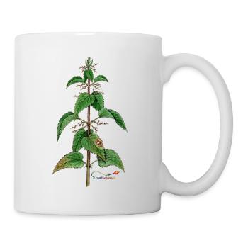 Brennnessel (Urtica dioica) - Tasse - Weiß - Rechts