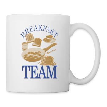 Breakfast Team – Retro Breakfast Motif - Mug - white - Right
