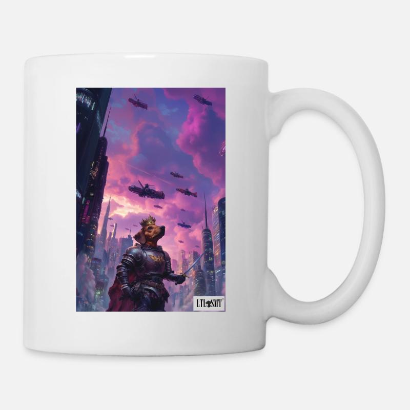 Knight Dachshund - Mug - white