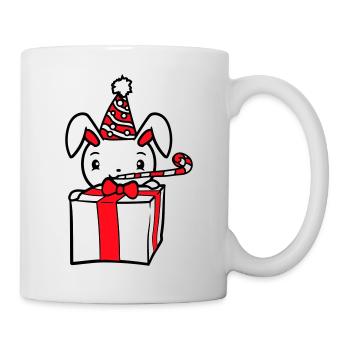 Hase Geburtstag Jahre alt Geschenk Tröte Party Hut - Tasse - Weiß - Rechts