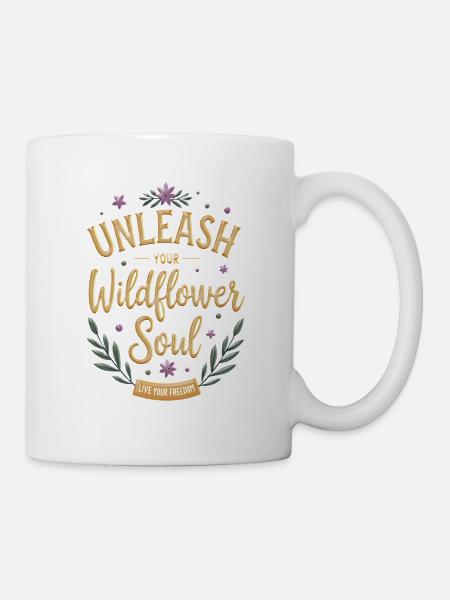 Unleash your wildflower soul! - Mug - white