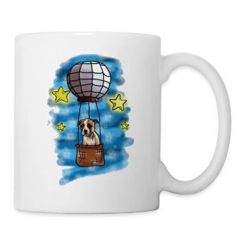 Chiot Staffordshire « Vis ton rêve » - Mug blanc - blanc - Droite