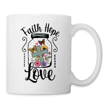 Foi, Espérance, Amour - Mug blanc - blanc - Droite