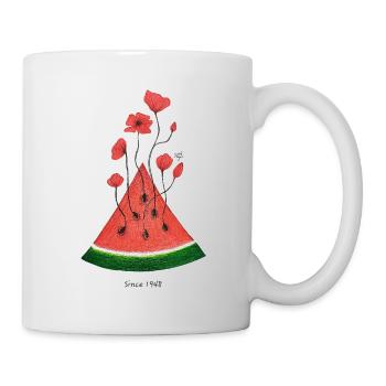 Watermelon Blossom / Art from Gaza - Mug blanc - blanc - Droite