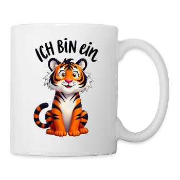 Tiger Kostüm Geschenk Ich bin ein Tiger stark - Tasse - Weiß - Rechts