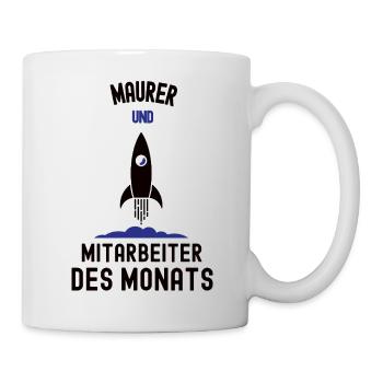 Mitarbeiter des Monats Maurer Bester Mann Maurerei - Tasse - Weiß - Rechts