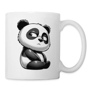 Skeptical Panda Cartoon Cute Doubt - Mug - white - Right