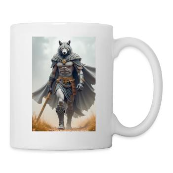 Wepwawet, wolf-headed god, guarding a tomb entranc - Mug - white - Right