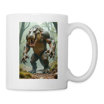 Ammit, monstrous beast, waiting by the scales of j - Mug - white - Right