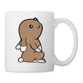 Rabbit looks up watching stars - Mug - white - Right