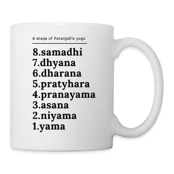8 steps of Patanjali's yoga - Mug blanc - blanc - Droite