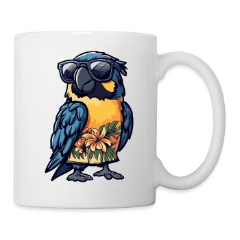 Perroquet Bande Dessinée Drôle Été - Mug blanc - blanc - Droite