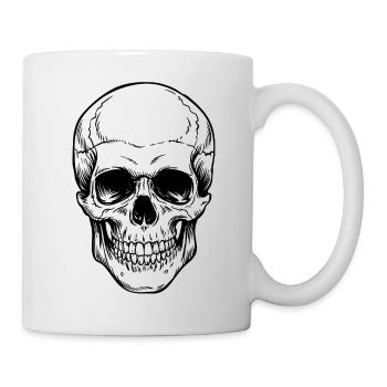 Tête de mort - Mug blanc - blanc - Droite