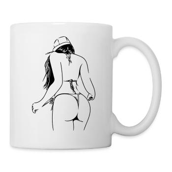 lady in bikini - Mug - white - Right