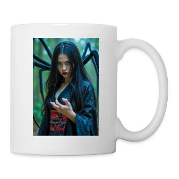Jorōgumo Beautiful yet deadly spider woman in silk - Mug - white - Right