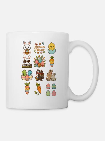 Easter-themed illustration set - Mug - white