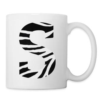 Lettre s zèbre - Mug blanc - blanc - Droite