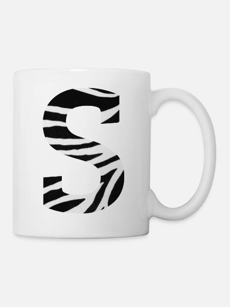 Buchstabe s Zebra - Tasse - Weiß