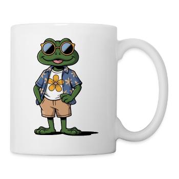 Lustiger Sommerfrosch - Tasse - Weiß - Rechts