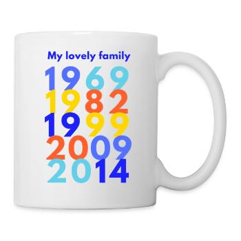ma charmante famille .. en années. Votre famille - Mug blanc - blanc - Droite