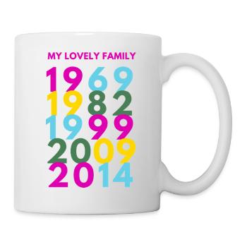 ma charmante famille .. en années. Votre famille - Mug blanc - blanc - Droite