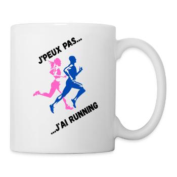 I can't I have Running - Tasse - Weiß - Rechts