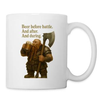 Zwergen-Krieger - Tasse - Weiß - Rechts