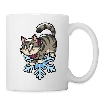 Chat des neiges d’hiver sibérien - Mug blanc - blanc - Droite