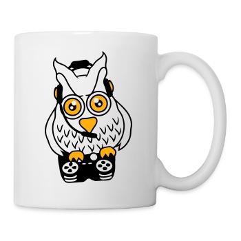 Gamer Owl Gaming Player Controller Headset Fun - Mug blanc - blanc - Droite