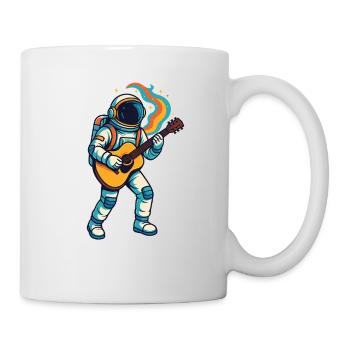 Cosmic Jam – Astronaut Rockt - Tasse - Weiß - Rechts